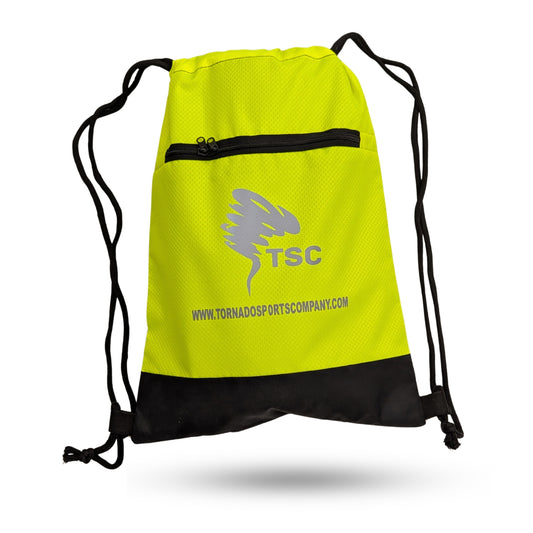 Tornado Sports Company Neon Green Drawstring Bag β Vibrant, Durable, and Perfect for Sports and Gym