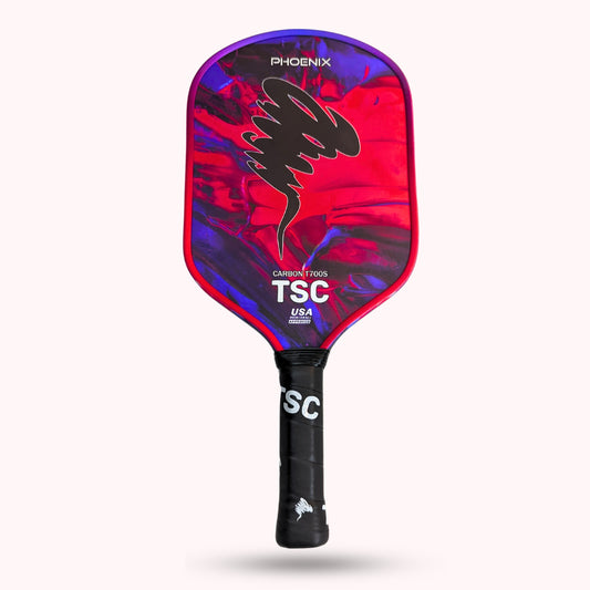 Close-up of Carbon 1700S Phoenix Paddle β Lightweight, High-Performance, Tournament-Ready.
