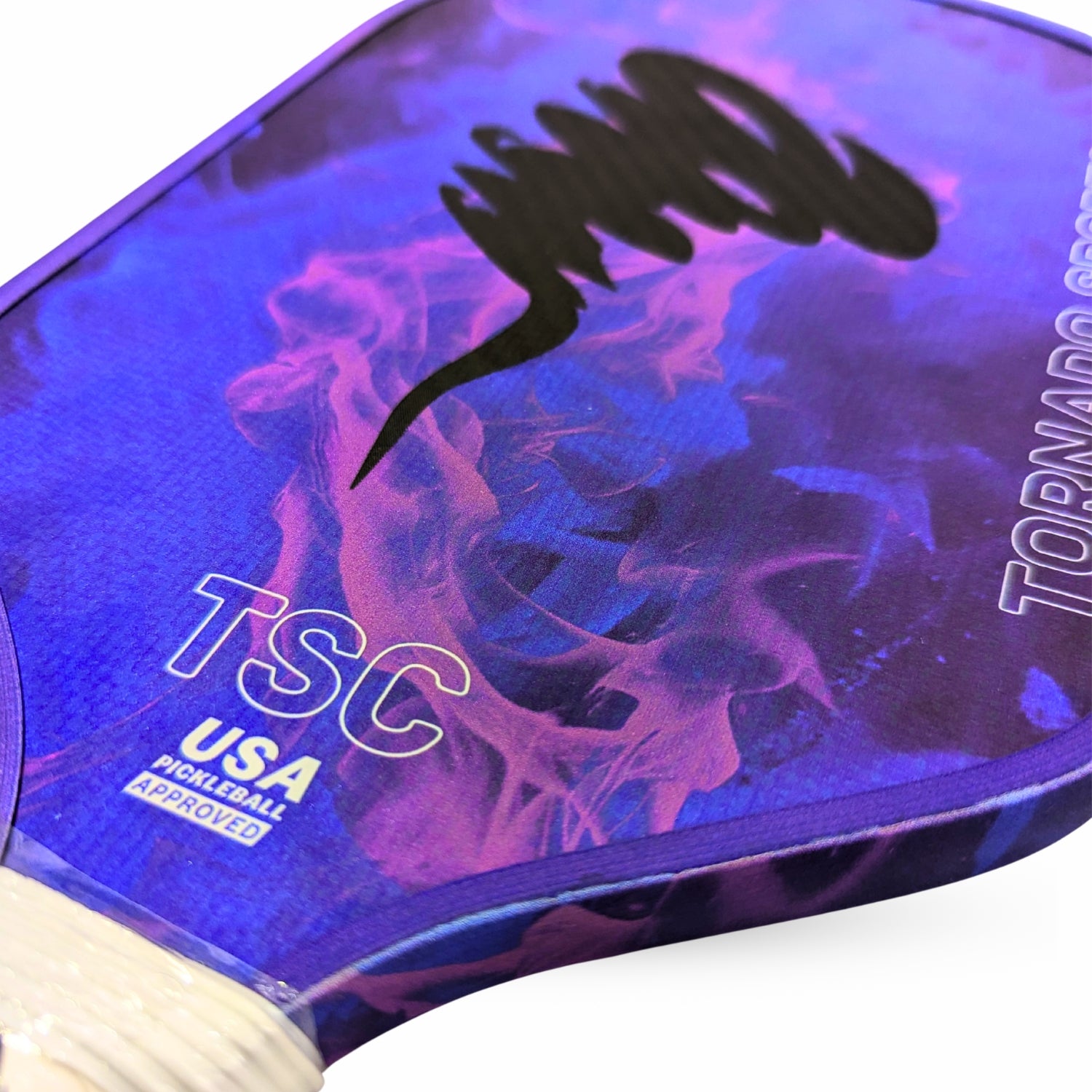 Player using Tornado 3K Carbon Pickleball Paddle on court – lightweight, balanced, and built for power and control.