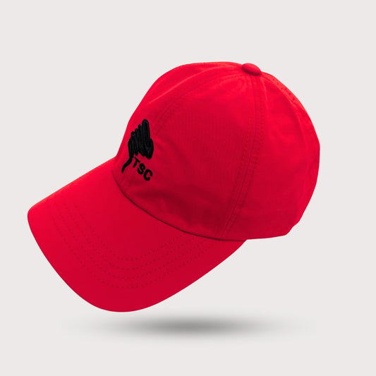Red sports cap