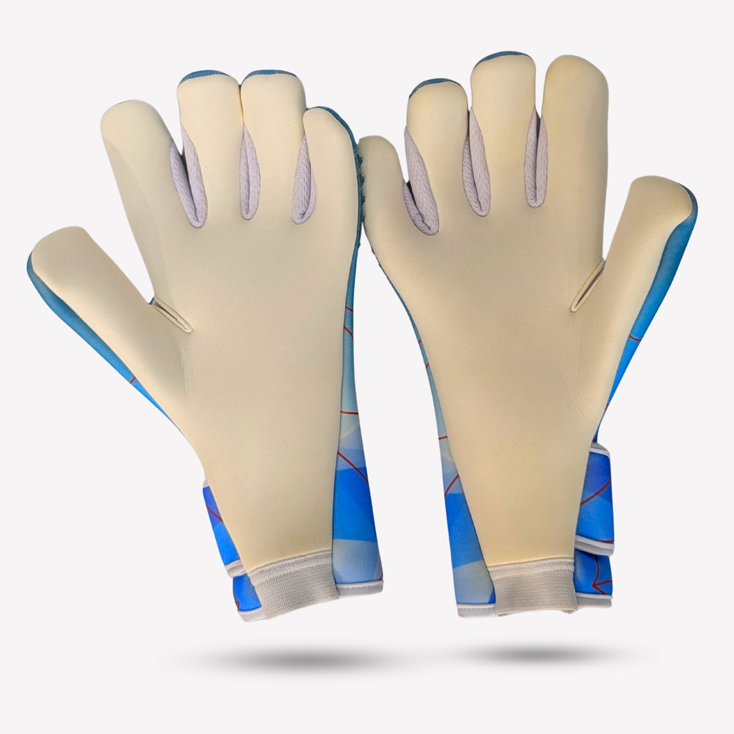 Tornado Titan Hybrid Competition football and soccer goalkeeper gloves, sky blue, size 9, hybrid negative cut, Latico latex.