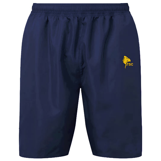 sports shorts navy blue and black color
