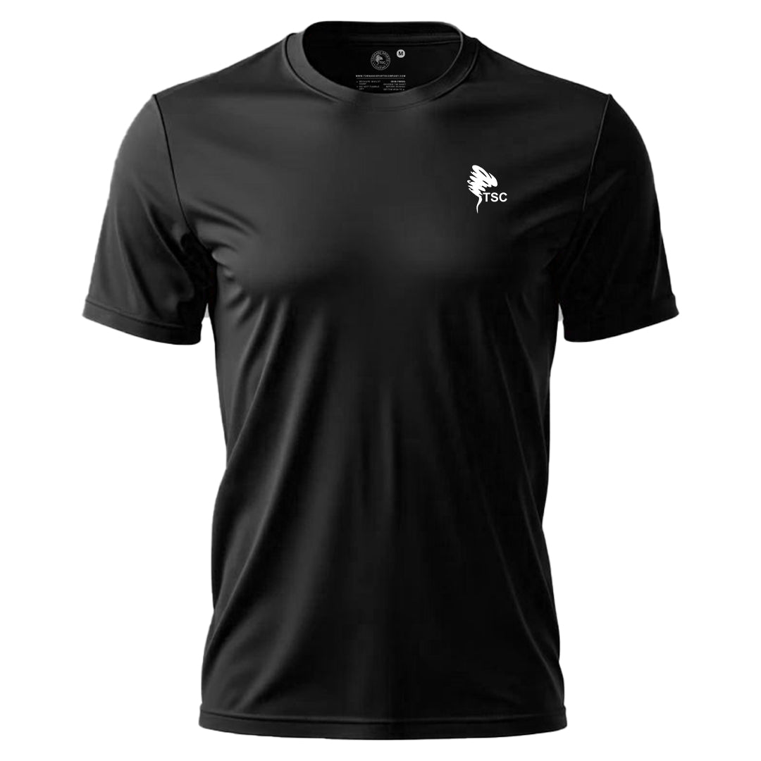 Black sports shirt round neck dryfit