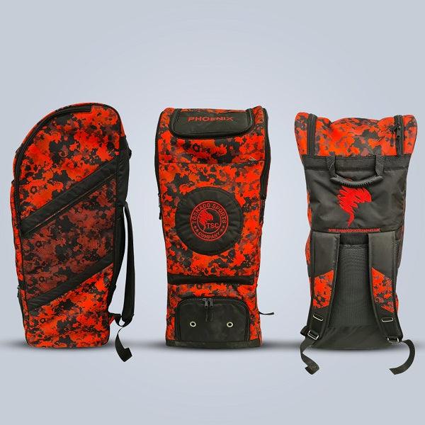 Red camo cricket bag