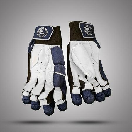cricket navy blue batting gloves fabric material cricket gloves
