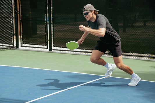 man playing pickleball