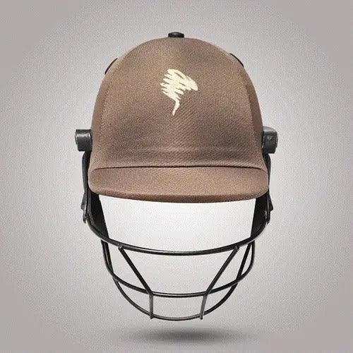 Grey Cricket Helmet - Fix Guard -Fiber Glass Shell - TSC