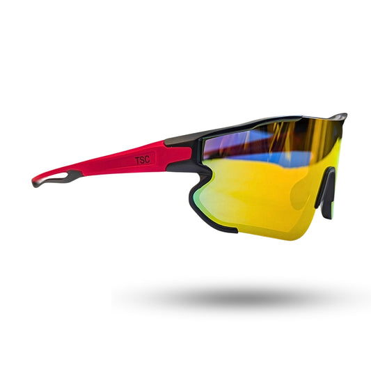 red sports sunglasses padel players cricket sunglasses