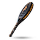 All-black padel racket for kids with reinforced fiberglass frame and EVA Soft rubber for durability.