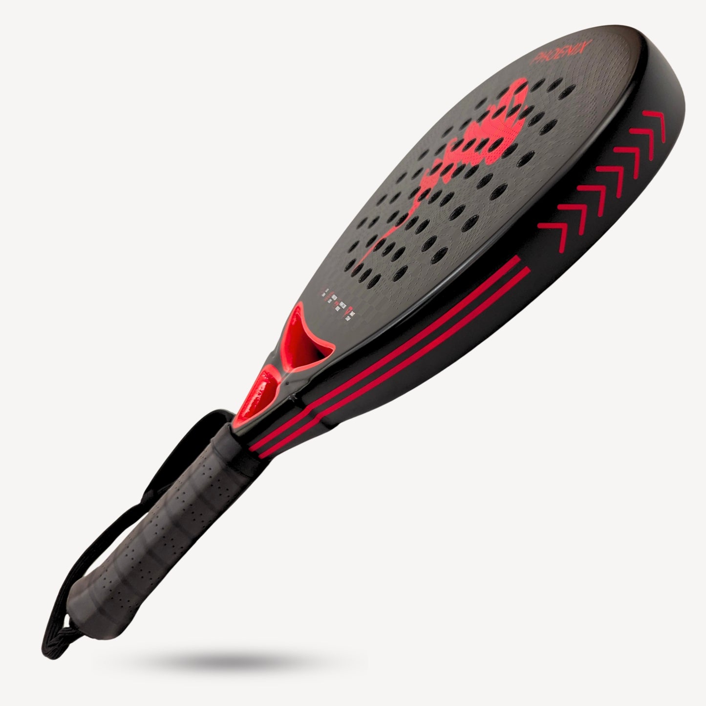 Big padel racket black and red side image , power padel racket