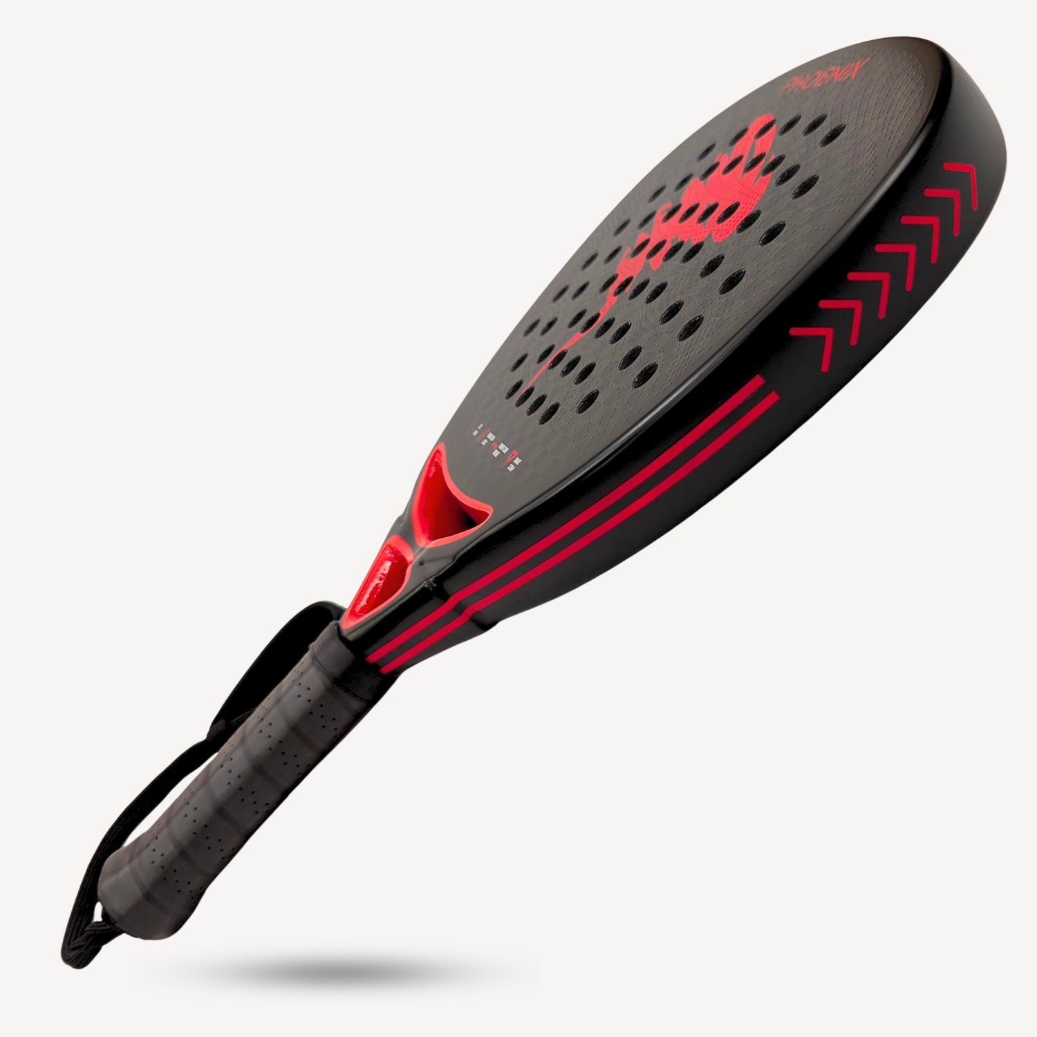Big padel racket black and red side image , power padel racket