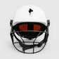 Premium white cricket helmet with strong grill and lightweight protective design for professional players