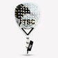 3k carbon padel racket front white racket square profile