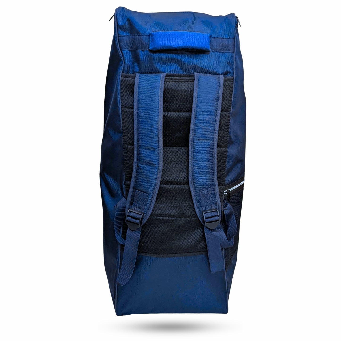 Cricket duffle bag rear design with padded shoulder straps for backpack carrying