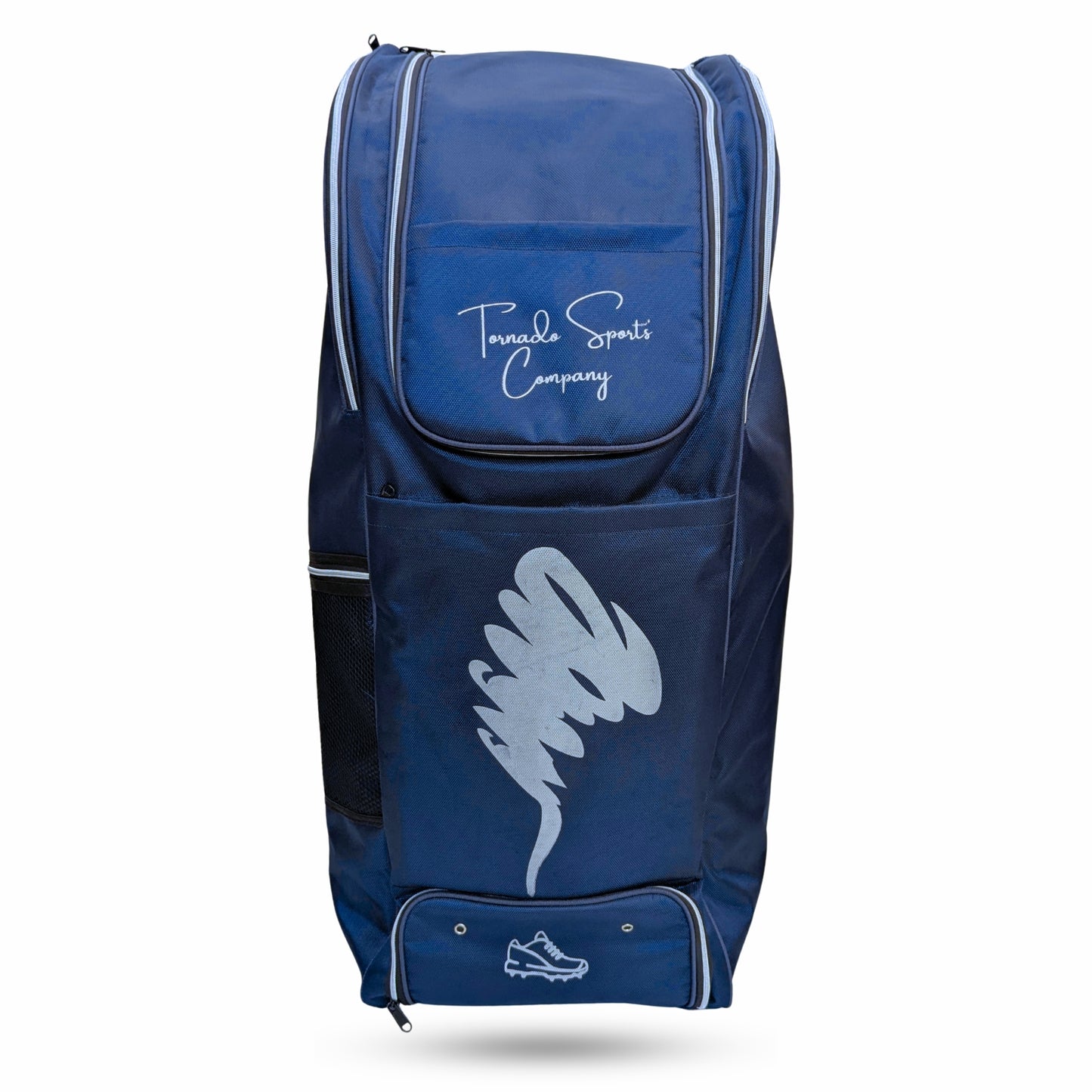 TSC Thunder cricket duffle bag front view with shoe compartment and large storage panel