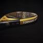 Padel tennis racket black golden vip carbon fibre