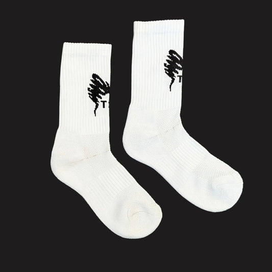 Tornado White Performance Socks – Lightweight, Breathable, and Built for Daily Training