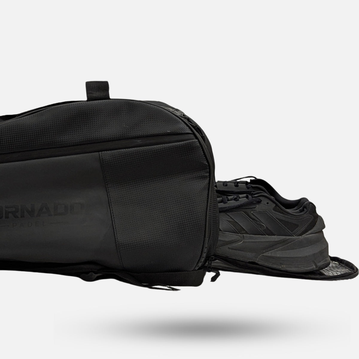 Best Tornado padel bag with separate shoe compartment Dark Edition black color , one of best padel bags in the world.