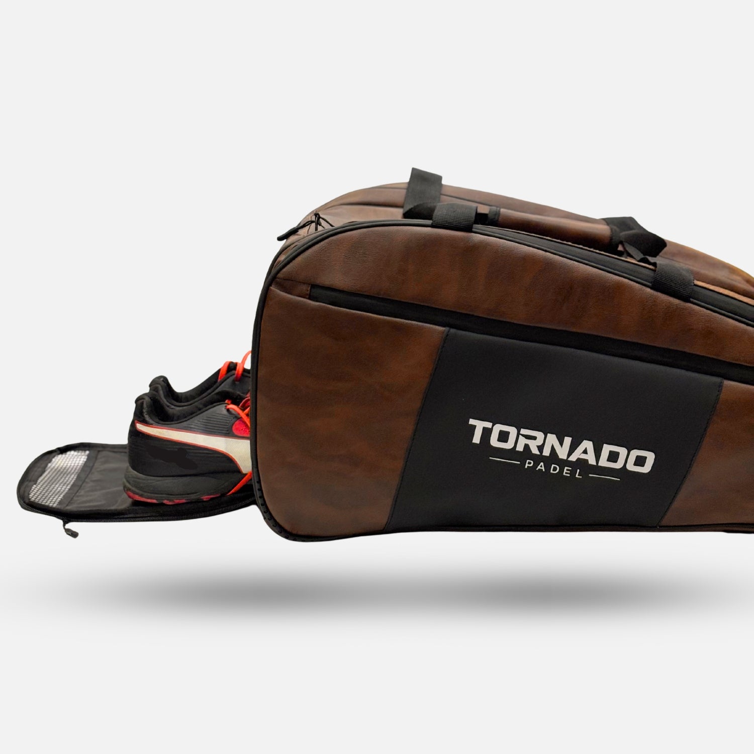 Tornado Padel Bag 2026 Leather Brown with shoe storage,