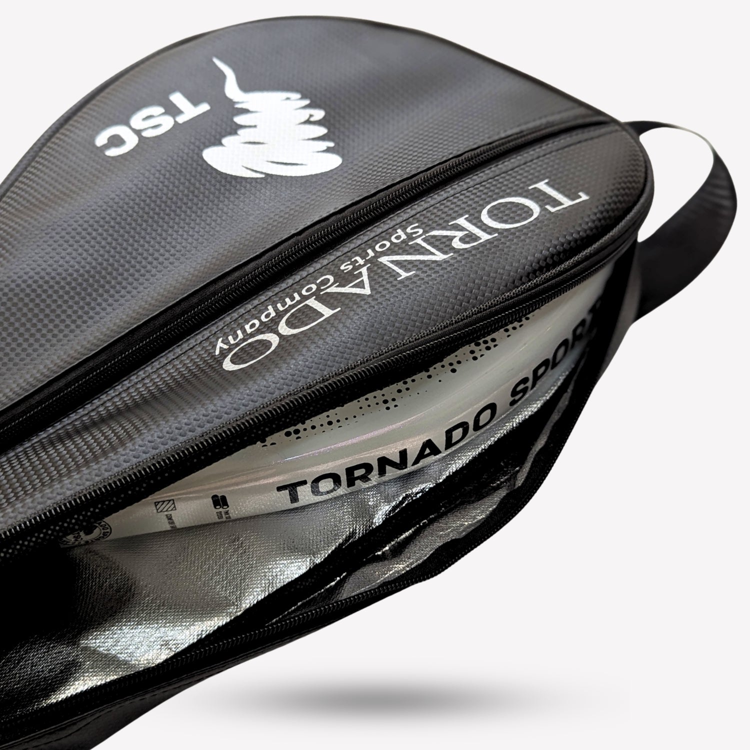 Padel Tennis bag with Tornado Sports Company branding on a white background