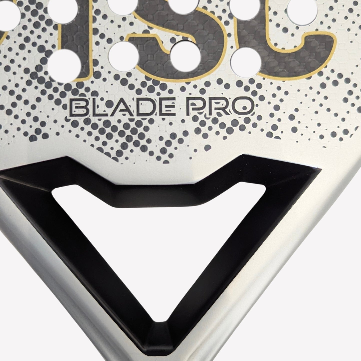 Tornado Sports Blade Pro 3K racket handle with moisture-absorb Tornado Pro grip for improved control and comfort during padel matches.