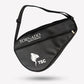 Black padel tennis racket bag or cover with Tornado Sports Company branding on a white background