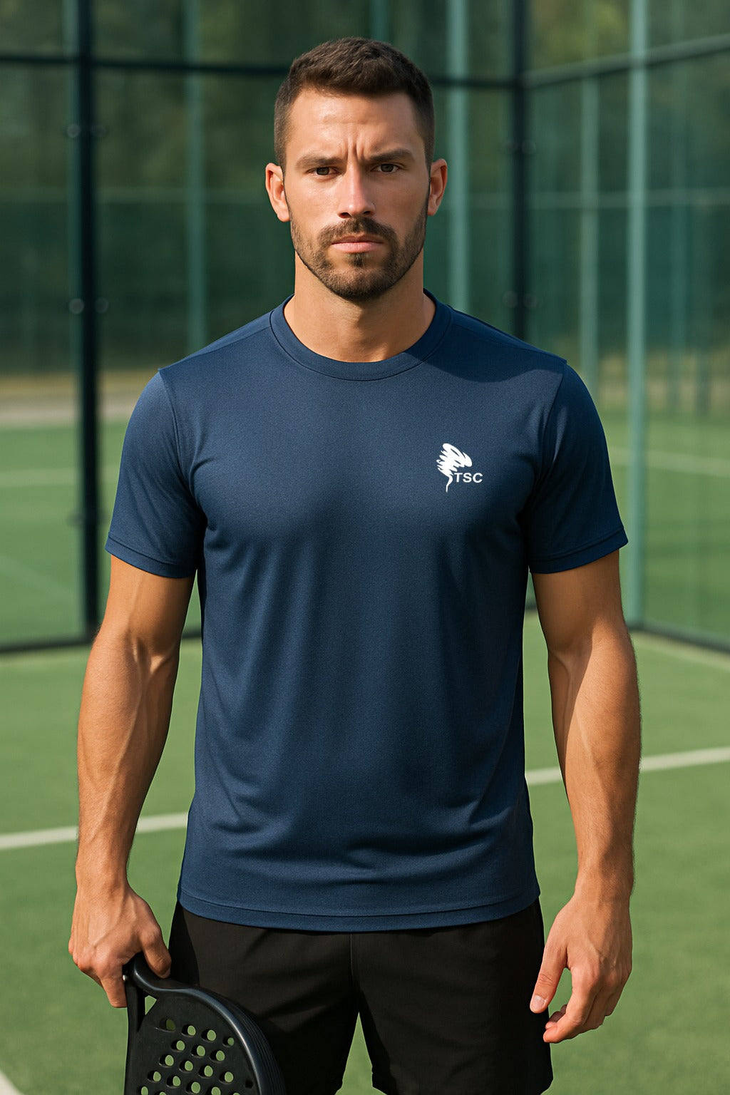 Navy blue sports shirt