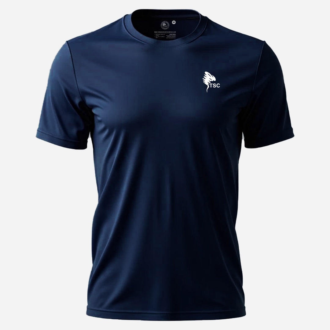 Tornado Sports Navy Blue Round Neck Shirt for team sports and UV protection