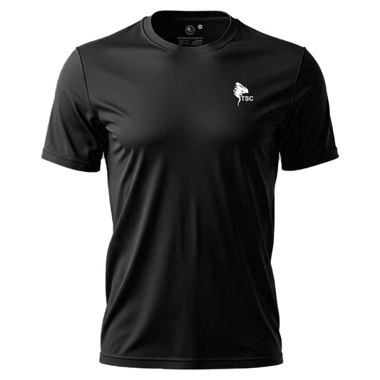 Black sports shirt round neck dryfit