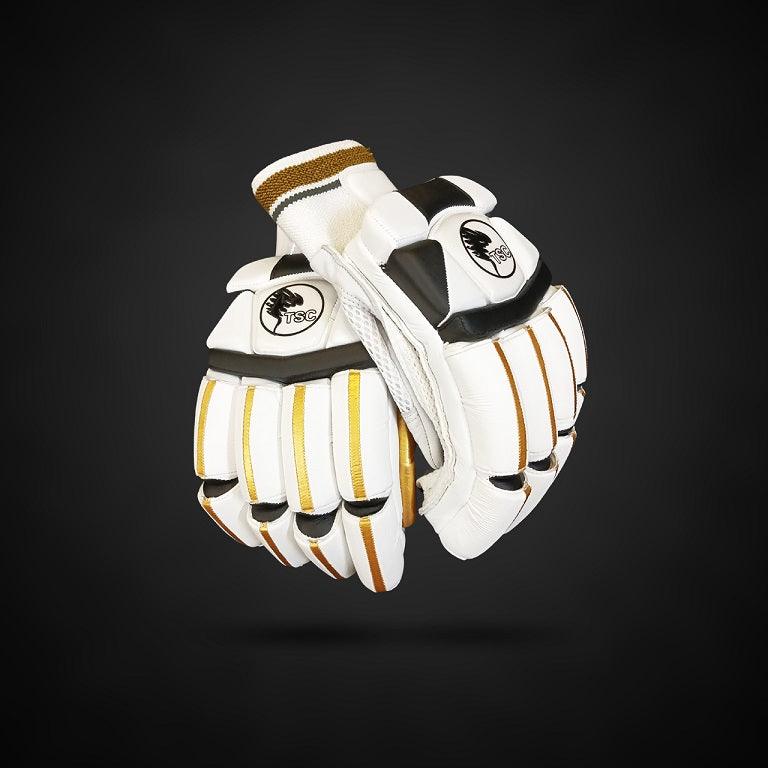 GB1 (TSC CRICKET Batting Gloves ) -White - TSC