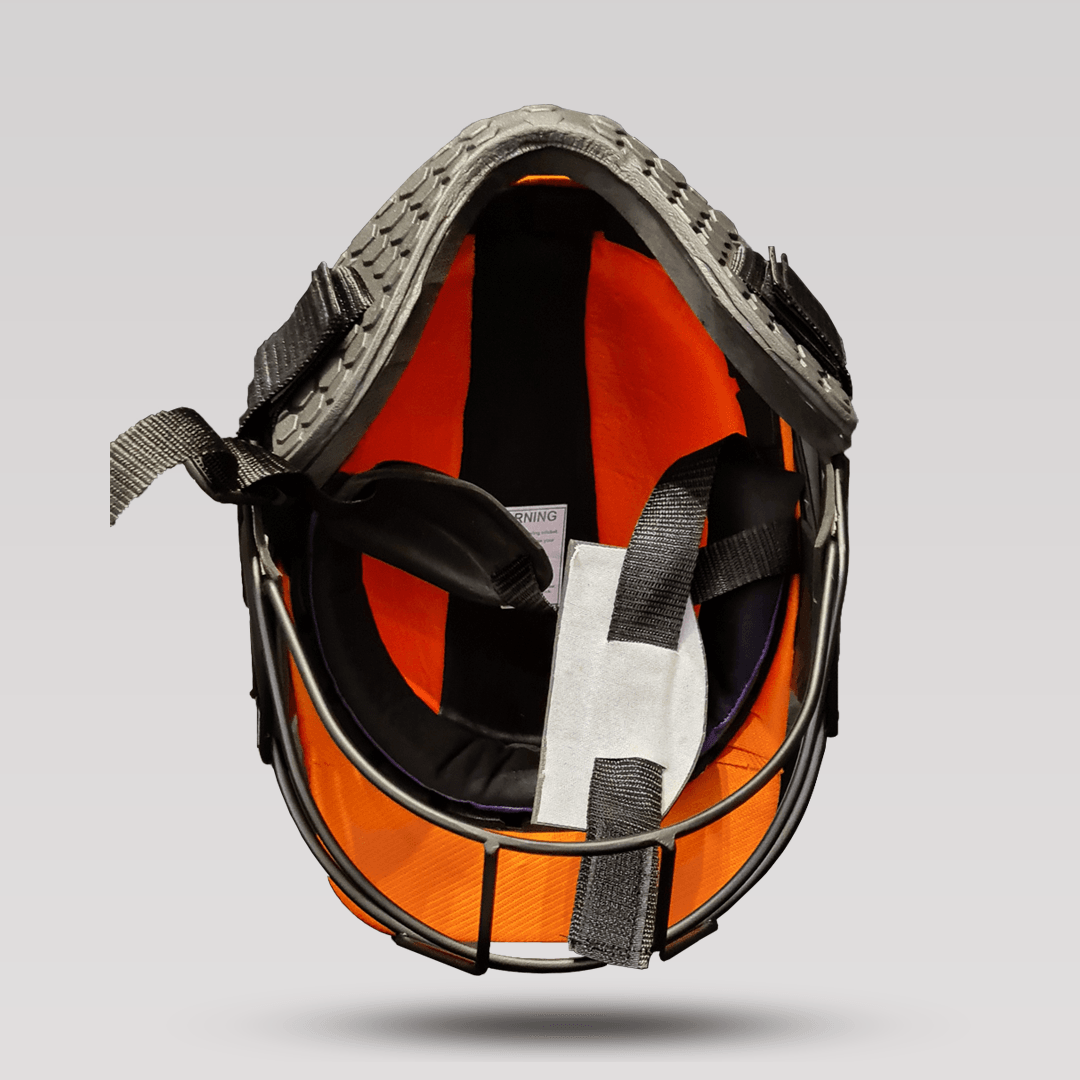 orange cricket helmet | fiber glass shell | Top class cricket helmet in the world