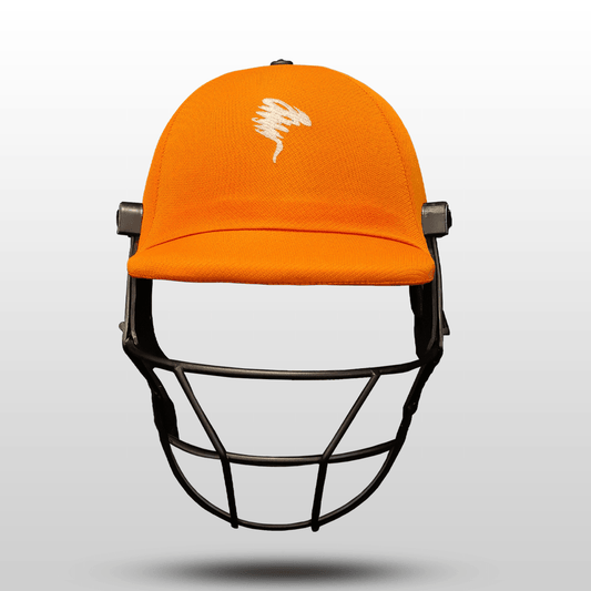 Orange cricket helmet- fiber glass shell -cricket helmet in United States
